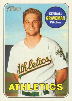 #115 Kendall Graveman - Oakland Athletics - 2018 Topps Heritage Baseball