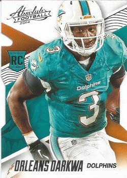 #115 Orleans Darkwa - Miami Dolphins - 2014 Panini Absolute - Retail Football