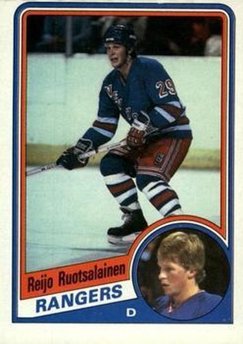 #115 Reijo Ruotsalainen - New York Rangers - 1984-85 Topps Hockey
