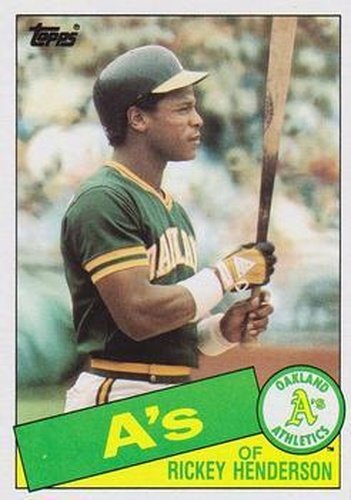 #115 Rickey Henderson - Oakland Athletics - 1985 Topps Baseball