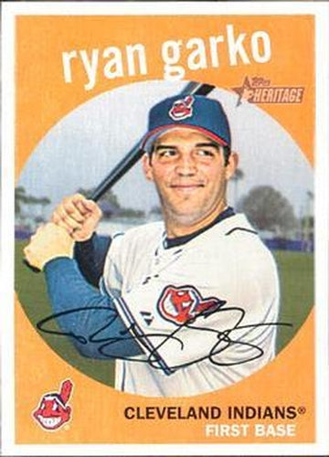 #115 Ryan Garko - Cleveland Indians - 2008 Topps Heritage Baseball