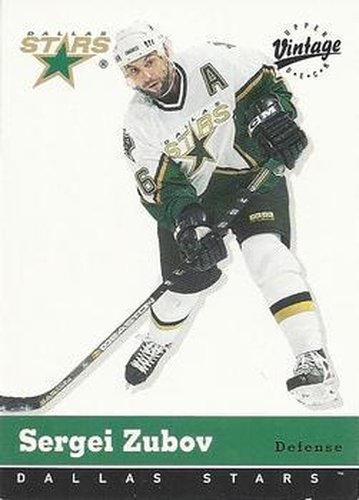 #115 Sergei Zubov - Dallas Stars - 2000-01 Upper Deck Vintage Hockey