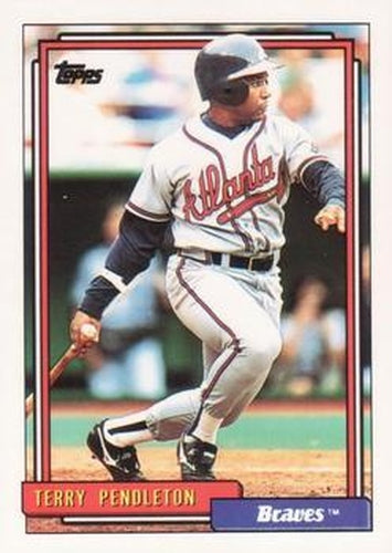 #115 Terry Pendleton - Atlanta Braves - 1992 Topps Baseball