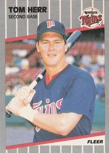 #115 Tom Herr - Minnesota Twins - 1989 Fleer Baseball