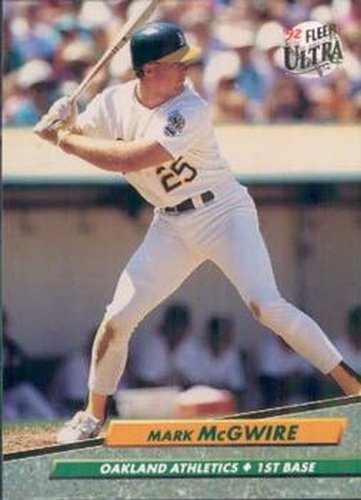 #115 Mark McGwire - Oakland Athletics - 1992 Ultra Baseball