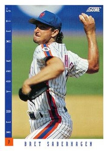 #115 Bret Saberhagen - New York Mets - 1993 Score Baseball