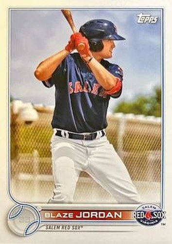 #PD-115b Blaze Jordan - Salem Red Sox - 2022 Topps Pro Debut Baseball