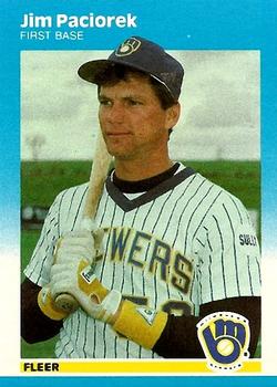 #U-95 Jim Paciorek - Milwaukee Brewers - 1987 Fleer Update Baseball