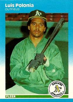 #U-99 Luis Polonia - Oakland Athletics - 1987 Fleer Update Baseball