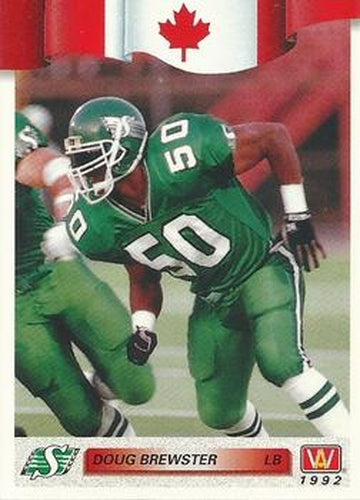 #116 Doug Brewster - Saskatchewan Roughriders - 1992 All World CFL Football