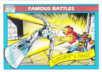 #116 Silver Surfer vs. Thanos - 1990 Impel Marvel Universe