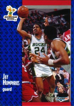 #116 Jay Humphries - Milwaukee Bucks - 1991-92 Fleer Basketball