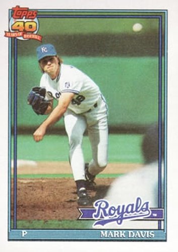 #116 Mark Davis - Kansas City Royals - 1991 Topps Baseball