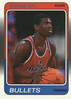 #116 Bernard King - Washington Bullets - 1988-89 Fleer Basketball