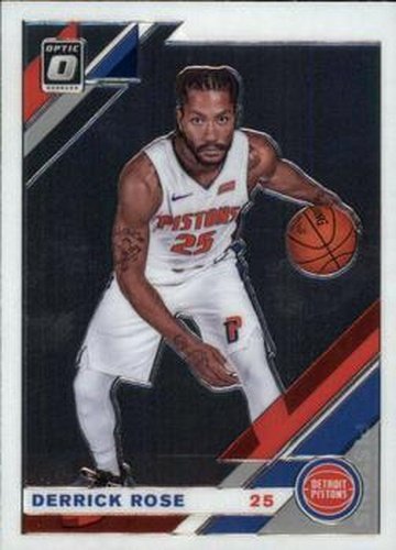 #116 Derrick Rose - Detroit Pistons - 2019-20 Donruss Optic Basketball