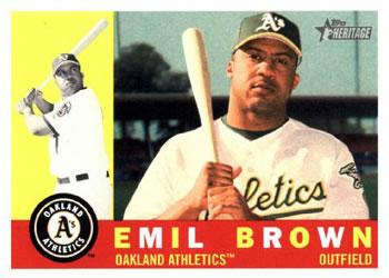 #116 Emil Brown - Oakland Athletics - 2009 Topps Heritage Baseball