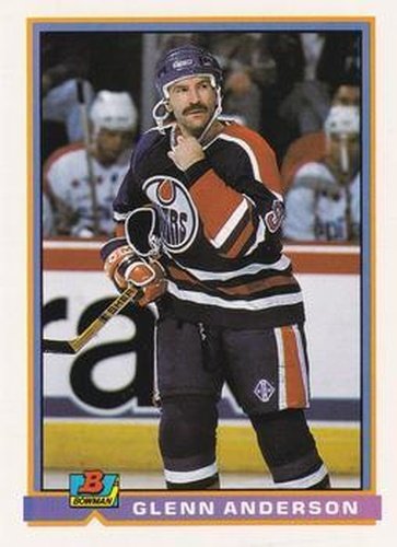 #116 Glenn Anderson - Edmonton Oilers - 1991-92 Bowman Hockey