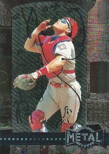 #116 Ivan Rodriguez - Texas Rangers - 1996 Metal Universe Baseball