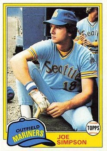 #116 Joe Simpson - Seattle Mariners - 1981 Topps Baseball