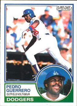 #116 Pedro Guerrero - Los Angeles Dodgers - 1983 O-Pee-Chee Baseball