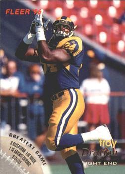 #116 Troy Drayton - St. Louis Rams - 1996 Fleer Football