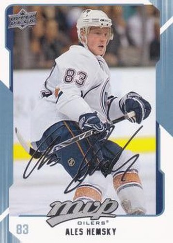 #116 Ales Hemsky - Edmonton Oilers - 2008-09 Upper Deck MVP Hockey