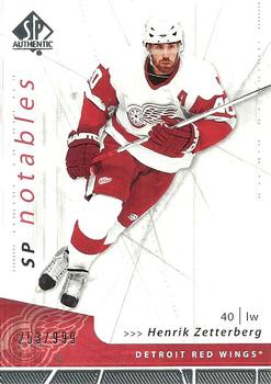 #116 Henrik Zetterberg - Detroit Red Wings - 2006-07 SP Authentic Hockey
