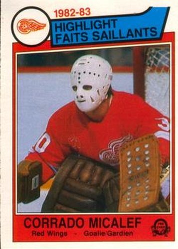 #116 Corrado Micalef - Detroit Red Wings - 1983-84 O-Pee-Chee Hockey
