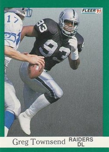 #116 Greg Townsend - Los Angeles Raiders - 1991 Fleer Football