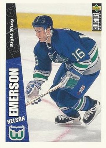 #116 Nelson Emerson - Hartford Whalers - 1996-97 Collector's Choice Hockey