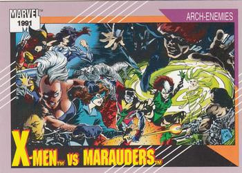 #117 X-Men vs. Marauders - 1991 Impel Marvel Universe Series II