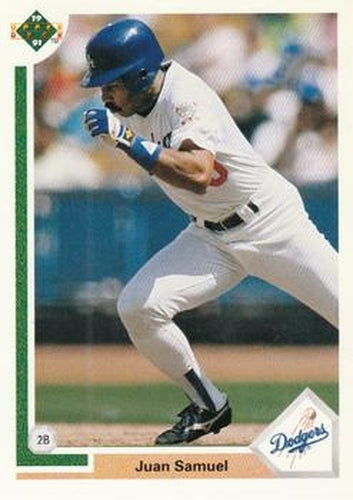 #117 Juan Samuel - Los Angeles Dodgers - 1991 Upper Deck Baseball