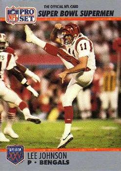 #117 Lee Johnson - Cincinnati Bengals - 1990-91 Pro Set Super Bowl XXV Silver Anniversary Football