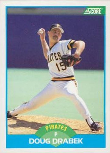 #117 Doug Drabek - Pittsburgh Pirates - 1989 Score Baseball