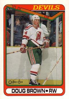 #117 Doug Brown - New Jersey Devils - 1990-91 O-Pee-Chee Hockey