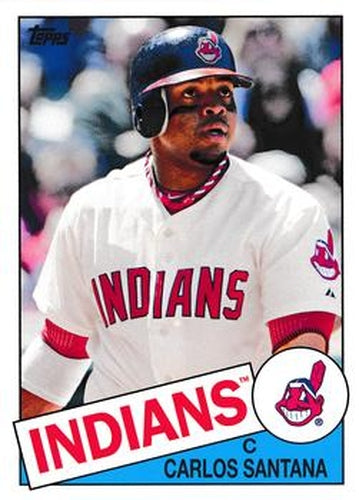 #117 Carlos Santana - Cleveland Indians - 2013 Topps Archives Baseball