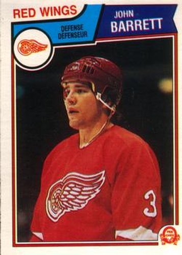 #117 John Barrett - Detroit Red Wings - 1983-84 O-Pee-Chee Hockey