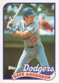 #117 Dave Anderson - Los Angeles Dodgers - 1989 Topps Baseball