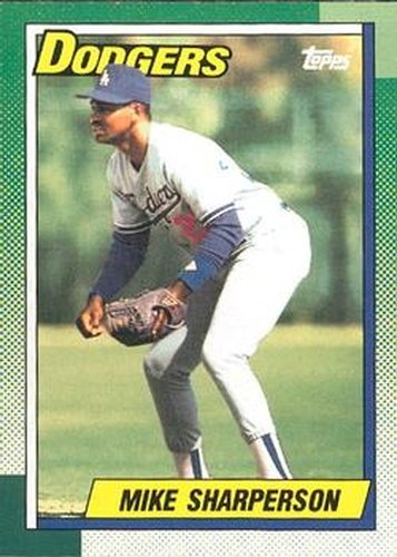 #117 Mike Sharperson - Los Angeles Dodgers - 1990 O-Pee-Chee Baseball