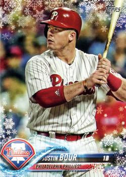 #HMW117 Justin Bour - Philadelphia Phillies - 2018 Topps Holiday Baseball
