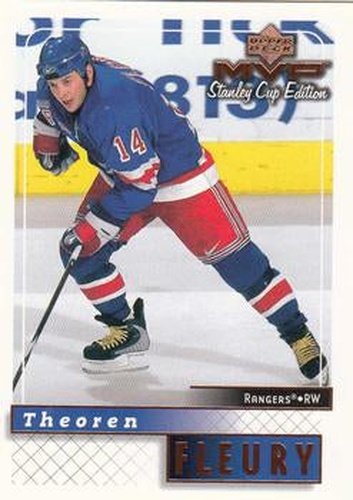 #117 Theoren Fleury - New York Rangers - 1999-00 Upper Deck MVP Stanley Cup Edition Hockey