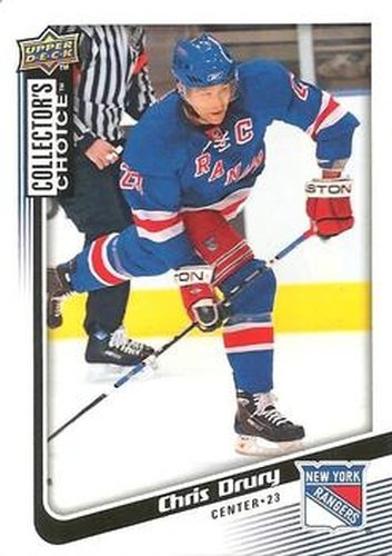 #117 Chris Drury - New York Rangers - 2009-10 Collector's Choice Hockey