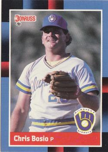#117 Chris Bosio - Milwaukee Brewers - 1988 Donruss Baseball