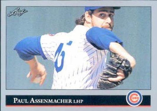 #117 Paul Assenmacher - Chicago Cubs - 1992 Leaf Baseball