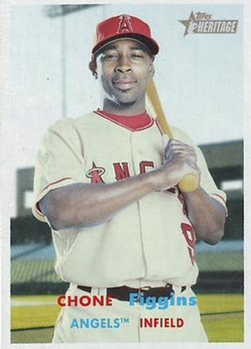 #117 Chone Figgins - Los Angeles Angels - 2006 Topps Heritage Baseball