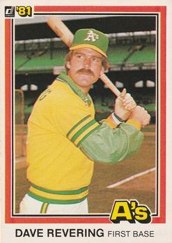 #117 Dave Revering - Oakland Athletics - 1981 Donruss Baseball