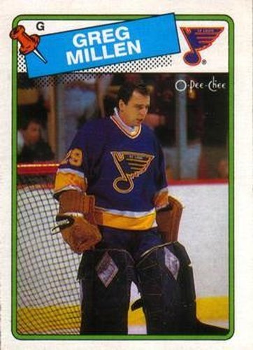 #117 Greg Millen - St. Louis Blues - 1988-89 O-Pee-Chee Hockey