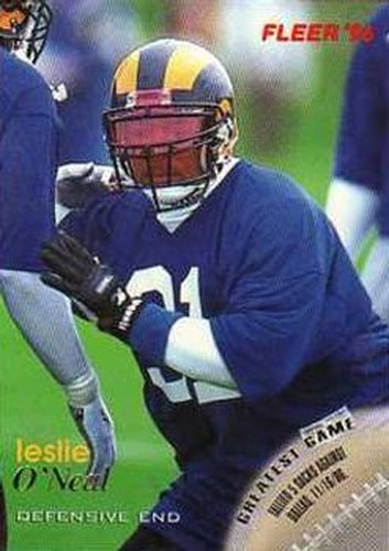 #117 Leslie O'Neal - St. Louis Rams - 1996 Fleer Football