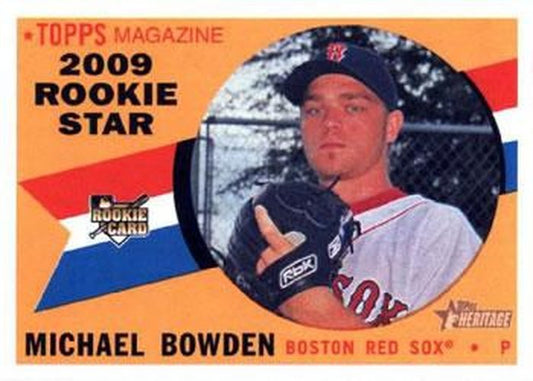 #117 Michael Bowden - Boston Red Sox - 2009 Topps Heritage Baseball