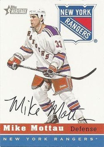 #117 Mike Mottau - New York Rangers - 2000-01 Topps Heritage Hockey